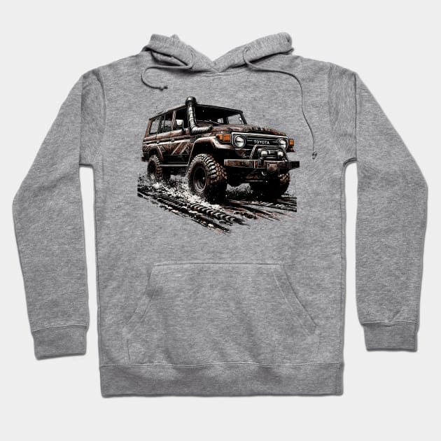 Toyota Land Cruiser Hoodie by Vehicles-Art